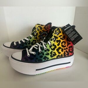 Converse Chuck Taylor All Star Pride Collection Leopard Print Shoes Sz Mens 8.5